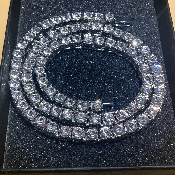 Other - Iced Out 18 inch 4MM tennis chain 14k gold plated